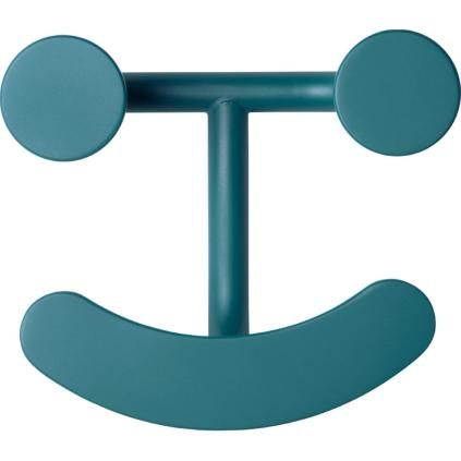 Vješalica za odjeću HAPPY, 15 cm, tirkizna, čelik, Fritz Hansen