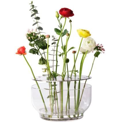 Vaza IKEBANA, 24 cm, srebrna, staklo, Fritz Hansen