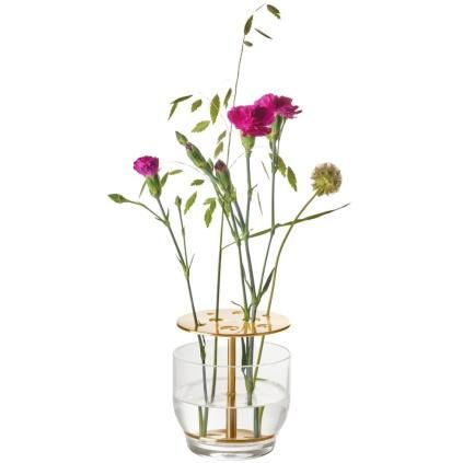 Vaza IKEBANA, 13 cm, zlatna, staklo, Fritz Hansen