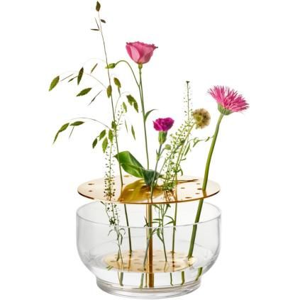 Vaza IKEBANA, 24 cm, zlatna, staklo, Fritz Hansen