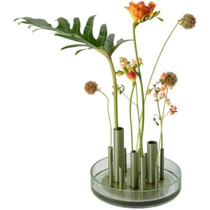 Vaza IKERU, 19 cm, zelena, staklo, Fritz Hansen