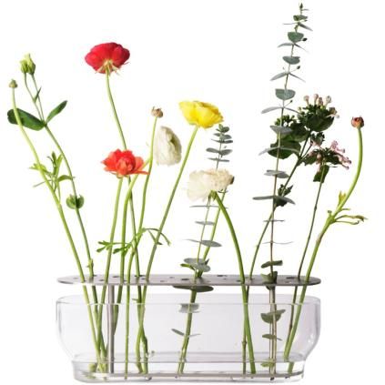 Vaza IKEBANA, 33 cm, srebrna, staklo, Fritz Hansen