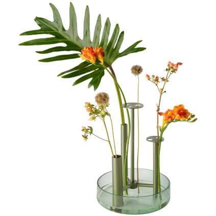 Vaza IKERU, 24 cm, zelena, staklo, Fritz Hansen