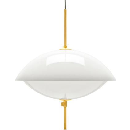 Viseća lampa CLAM, 55 cm, bijela/mjed, Fritz Hansen