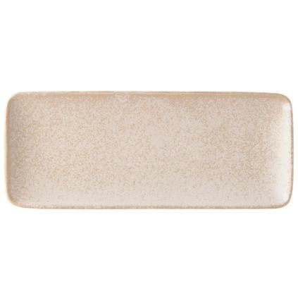Oval za posluživanje WHITE FADE 29,5 x 12 cm, bež, keramika, MIJ