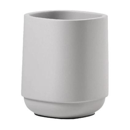 Čaša za zubne četkice TIME, 10 cm, svijetlo siva, beton, Zone Denmark