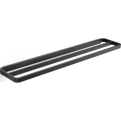 Nosač za ručnike RIM, 70 cm, dupli, crni, aluminij, Zone Denmark
