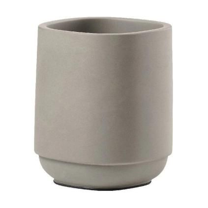 Čaša za zubne četkice TIME, 10 cm, tamno siva, beton, Zone Denmark