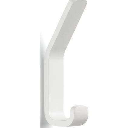 Kukica za ručnike RIM, 11 cm, dupla, bijela, aluminij, Zone Denmark