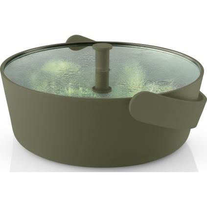 Posuda za kuhanje na pari za mikrovalnu pećnicu GREEN TOOL 2 l, zelena, staklo/plastika, Eva Trio