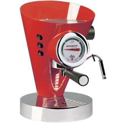 Aparat za espresso kavu DIVA, 0,8 l, crveni, nehrđajući čelik, Bugatti