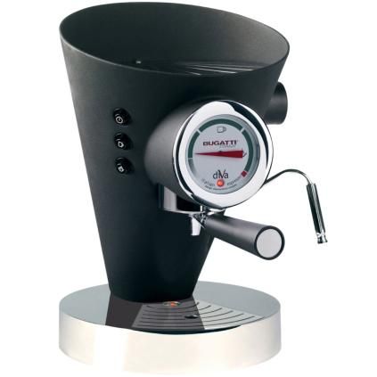 Aparat za espresso kavu, DIVA 0,8 l, crni, nehrđajući čelik, Bugatti