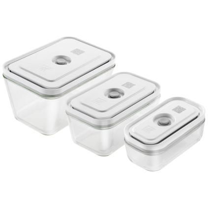 Vakuum posude za hranu FRESH & SAVE, set od 3 kom, bijele, staklo, Zwilling