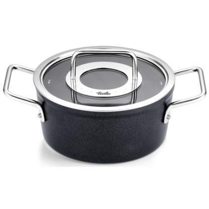 Casserole lonac ADAMANT 18 cm, 2 l, sa staklenim poklopac za lonac, neprijanjajuća površina, Fissler