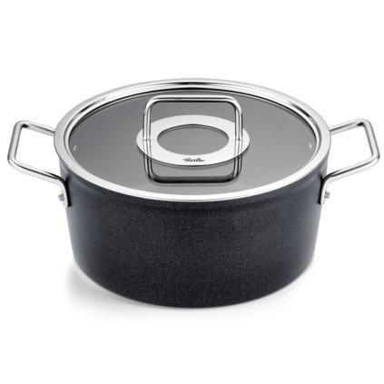 Casserole lonac ADAMANT 24 cm, 4,9 l, sa staklenim poklopac za lonac, neprijanjajuća površina, Fissler