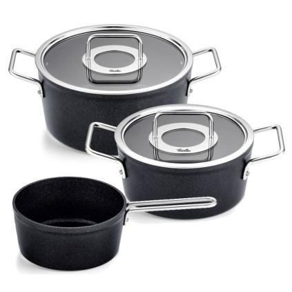 Set posuđa ADAMANT, stakleni poklopac za lonac, set od 3 kom, neprijanjajuća površina, Fissler