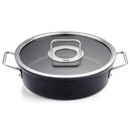 Casserole lonac ADAMANT 28 cm, 4,3 l, sa staklenim poklopac za lonac, neprijanjajuća površina, Fissler
