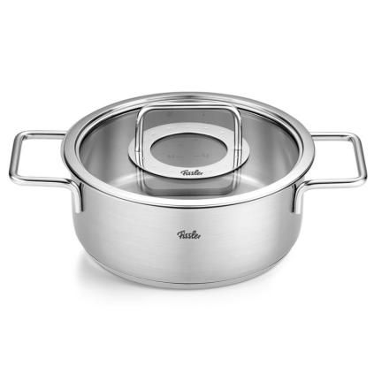 Casserole lonac PURE 20 cm, 2,4 l, sa staklenim poklopac za lonac, inox, Fissler