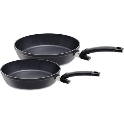 Set posuda ADAMANT COMFORT, set od 2 kom, crna, aluminij, Fissler
