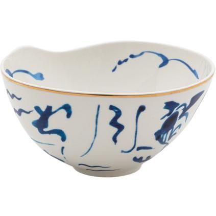Zdjela za posluživanje DIESEL CLASSICS ON ACID KOI, 18 cm, bijelo/plava, porculan, Seletti