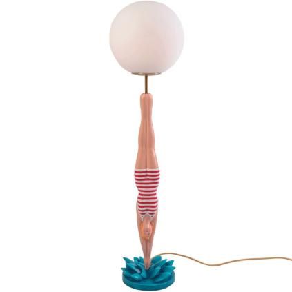 Stolna lampa LADY DIVER, 95 cm, crvena, smola, Seletti