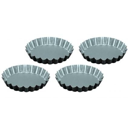 Pekač za kolače SILVER ELEGANCE, set od 4 kom, 12 cm, crna, čelik, Guardini