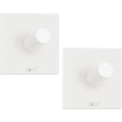 Kukica za ručnike, 4 cm, set od 2 kom, bijela, nehrđajući čelik, Zack