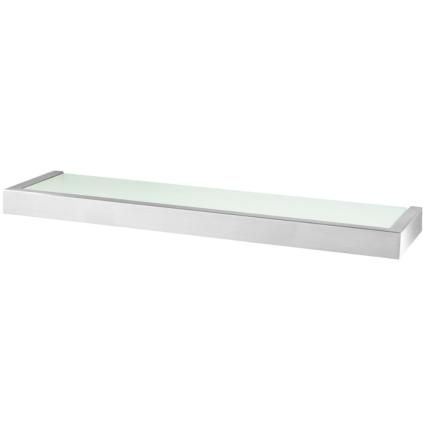 Kupaonska polica LINEA, 46 cm, mat, nehrđajući čelik/staklo, Zack