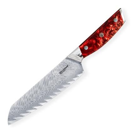 Santoku nož RESIN FUTURE, 17 cm, crvena, Dellinger