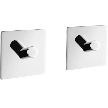 Kukica za ručnike, 4 cm, set od 2 kom, polirana, nehrđajući čelik, Zack