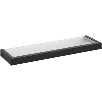 Kupaonska polica LINEA, 46 cm, crna, nehrđajući čelik/staklo, Zack