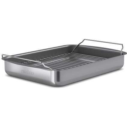 Pekač PROFESSIONAL 35 x 25 cm, s rešetkom, siva, aluminij, Eva Trio