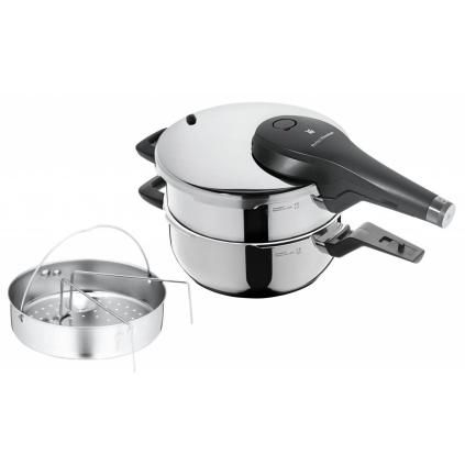 Ekspres lonac PERFECT PREMIUM, 4,5 l + 3 l + parni umetak, set od 3 kom, nehrđajući čelik, WMF