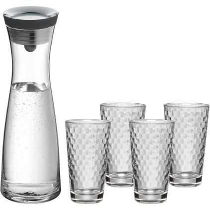 Karafa za vodu BASIC, 1 l + čaša za vodu, set od 5 kom, staklo, WMF
