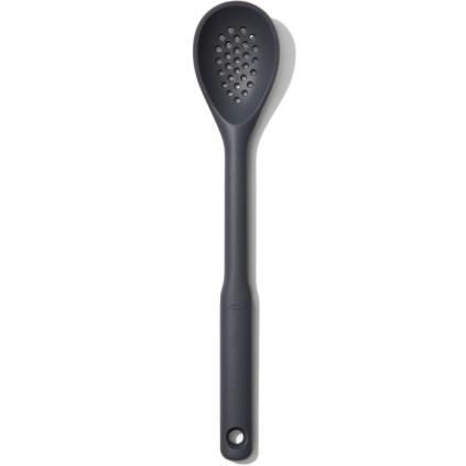Perforirana žlica GOOD GRIPS, 33 cm, siva, silikon, OXO