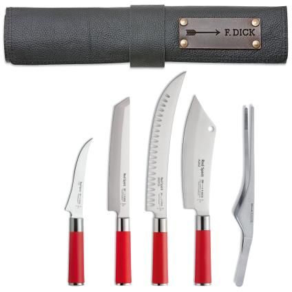 Kuhinjski noževi RED SPIRIT s furolom, set od 5 kom, nehrđajući čelik, F.DICK