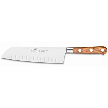 Santoku nož PROVENCAO, 18 cm, zakovice od nehrđajućeg čelika, smeđa, Lion Sabatier