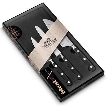 Komplet noževa IDÉAL PRÉPARER, sa santoku nožem, 3 kom., zakovice od nehrđajućeg čelika, Lion Sabatier