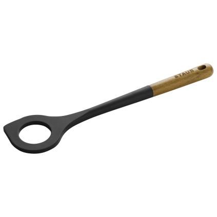 Žlica za miješanje, 31 cm, za rižoto, smeđa, silikon, Staub