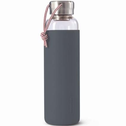 Boca za vodu, 600 ml, siva, staklo, Black+Blum