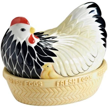 Kuhinjska posuda za pohranu MOTHER HEN, 21 cm, crno/bijelo, kamenina, Mason Cash