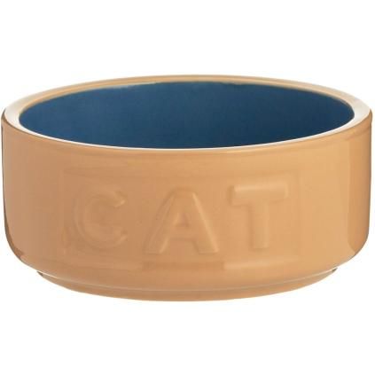 Zdjela za mačke PETWARE CANE, 13 cm, cimet/plava, kamenina, Mason Cash