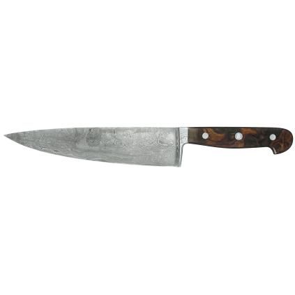 Kuharski nož DAMASCUS, 21 cm, smeđa, Güde