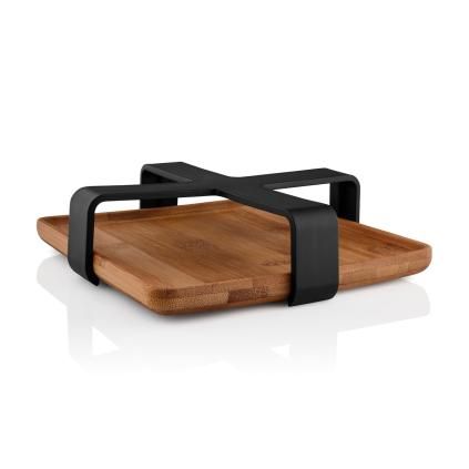 Držač za salvete NORDIC KITCHEN 19 x 5 cm, crna, plastika/bambus, Eva Trio
