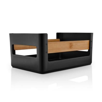 Kuhinjski organizator NORDIC KITCHEN 27 x 19 cm, crna, plastika/bambus, Eva Trio