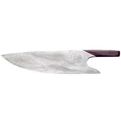 Kuharski nož THE KNIFE GRENADILL DAMASCUS, 26 cm, smeđa, Güde