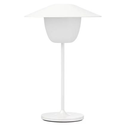 Prenosiva stolna lampa ANI MINI, 21 cm, LED, bijela, aluminij, Blomus