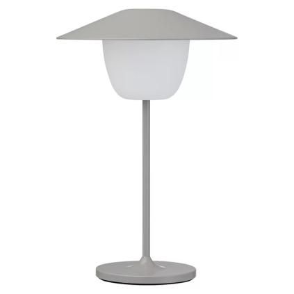 Prenosiva stolna lampa ANI MINI, 21 cm, LED, satelit siva, aluminij, Blomus