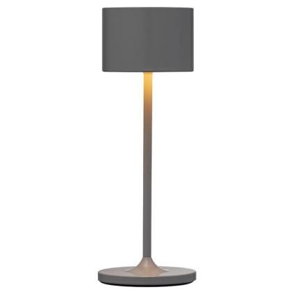 Prenosiva stolna lampa FAROL MINI, 19,5 cm, LED, toplo siva, aluminij, Blomus