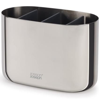 Čaša za zubne četkice EASYSTORE LUXE 70581, srebrna, nehrđajući čelik, Joseph Joseph